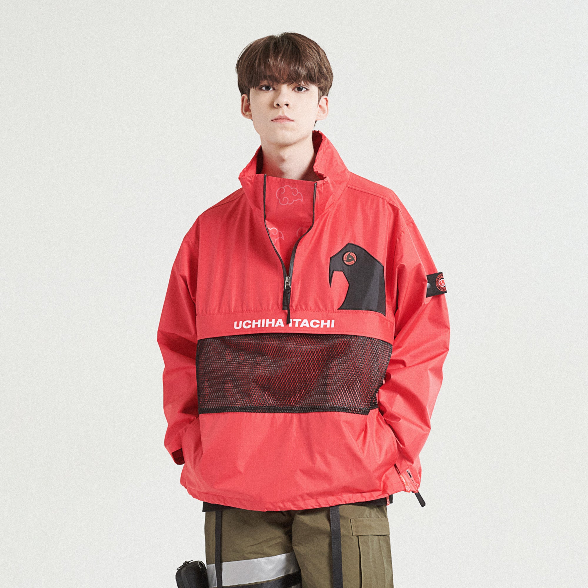 TEAM-AK PULLOVER JACKET / RED