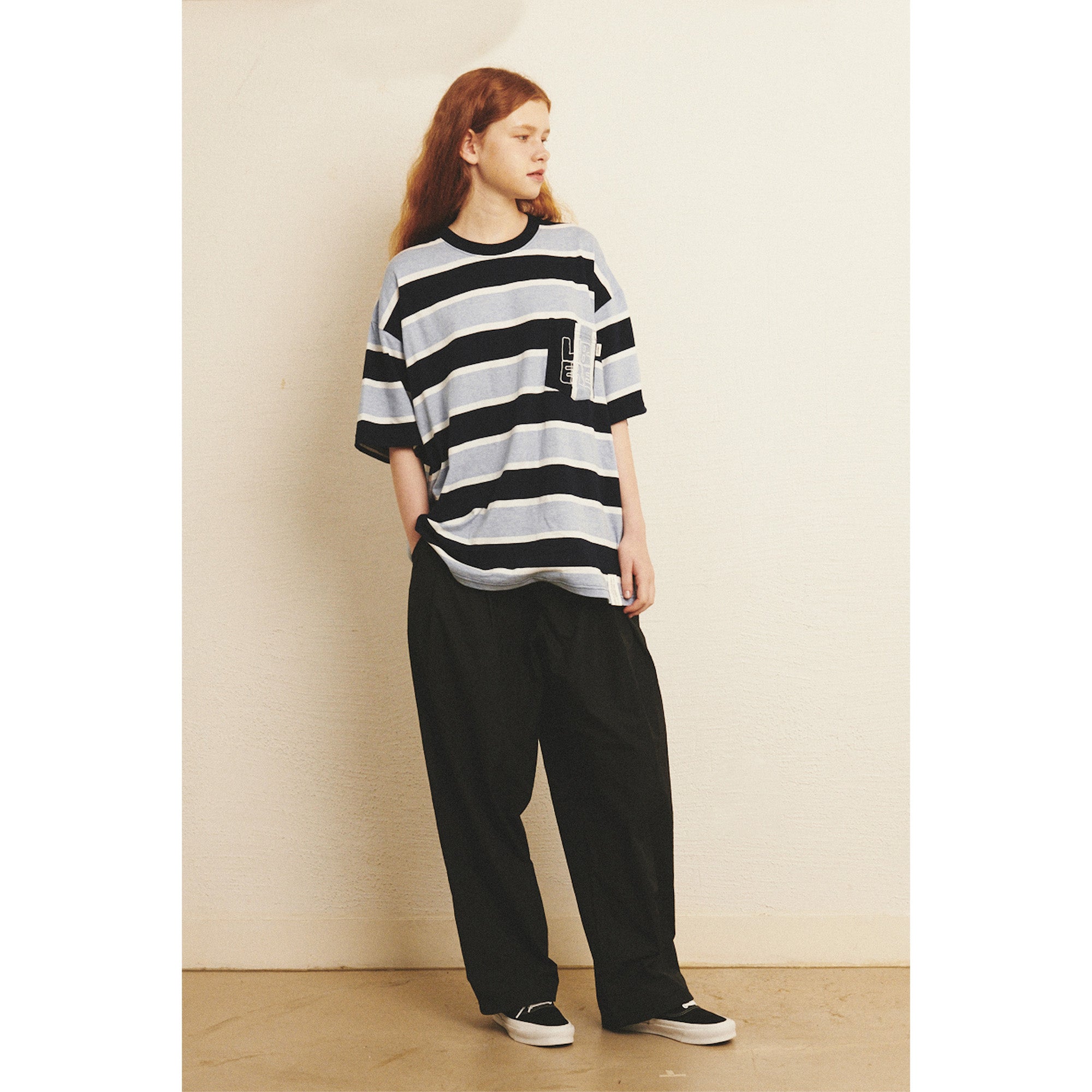 BORDER POCKET SS TEE / BLACK