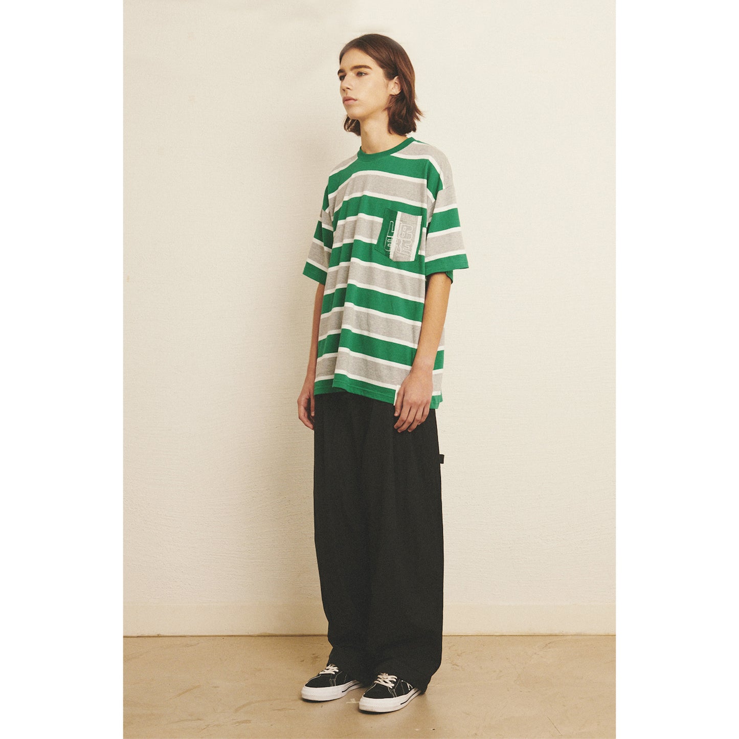 BORDER POCKET SS TEE / GREEN