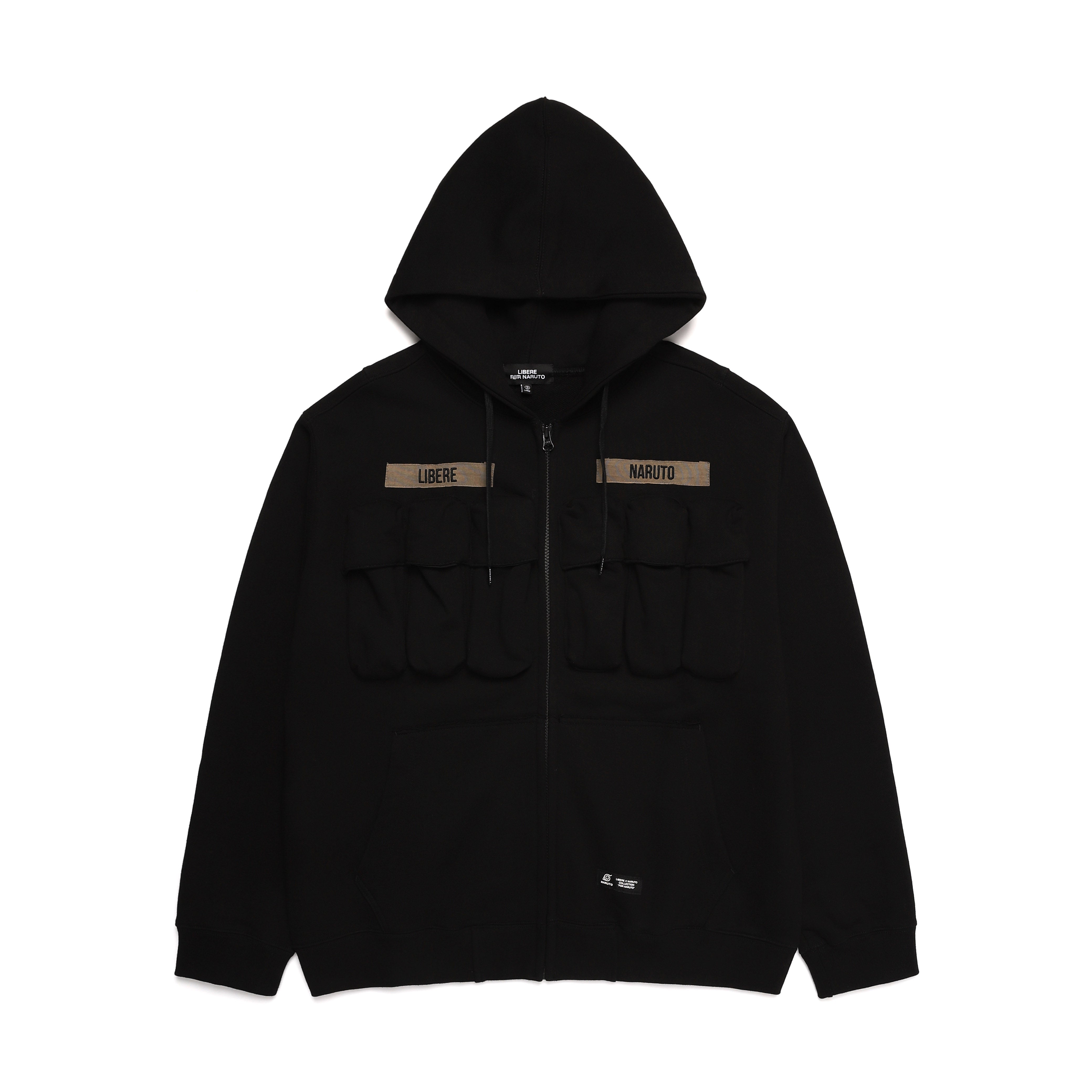 TACTIICAL ZIP-UP HOODIE / BLACK