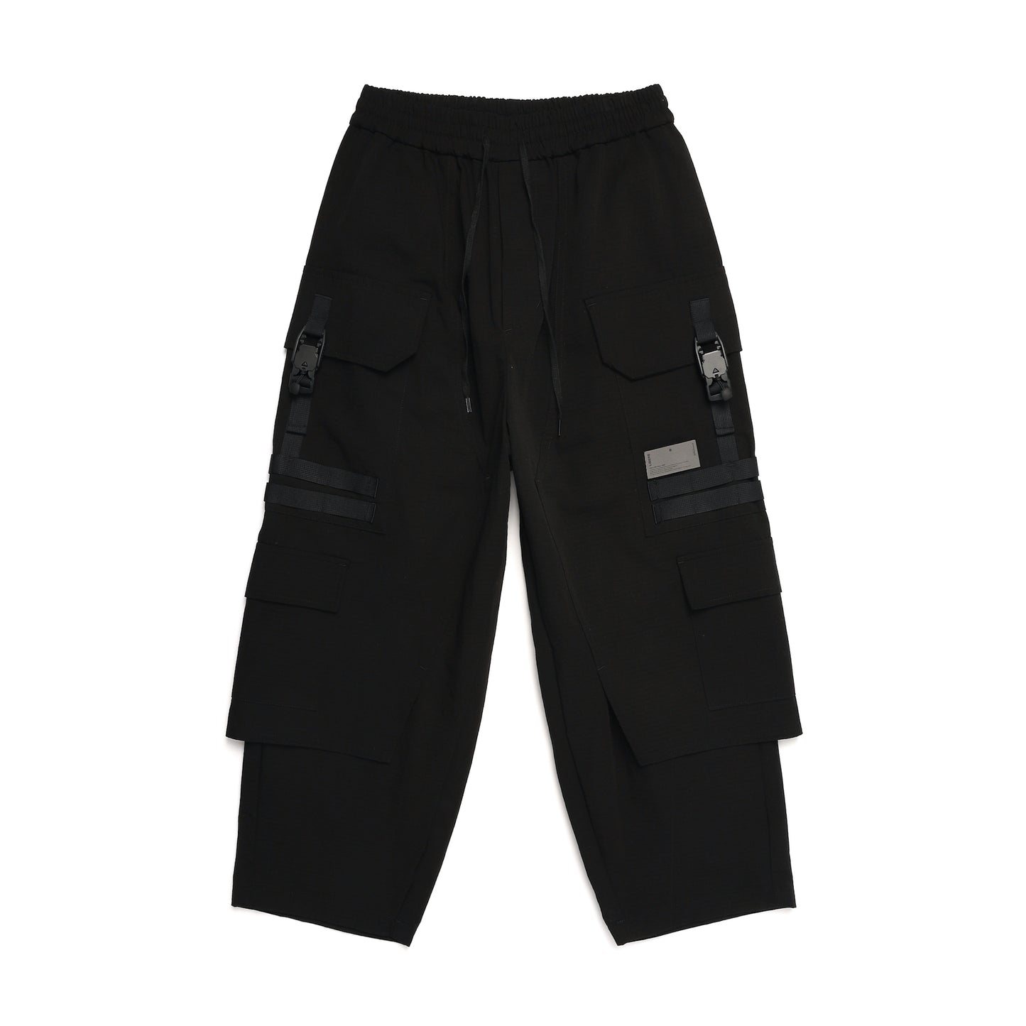 LAYERED WIDE PANTS / BLACK