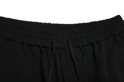 LAYERED WIDE PANTS / BLACK