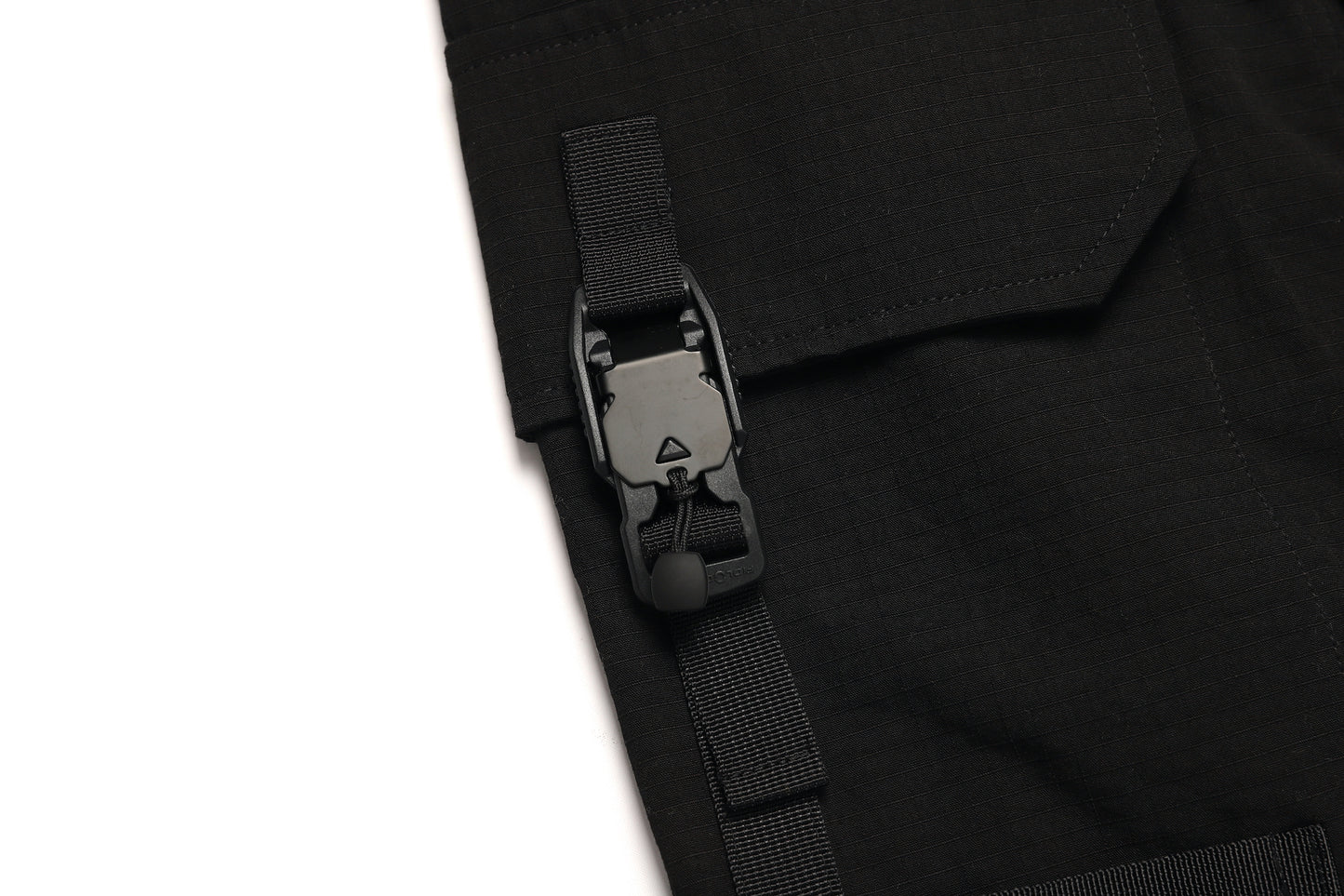 LAYERED WIDE PANTS / BLACK