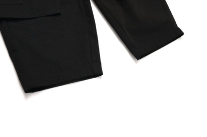 LAYERED WIDE PANTS / BLACK