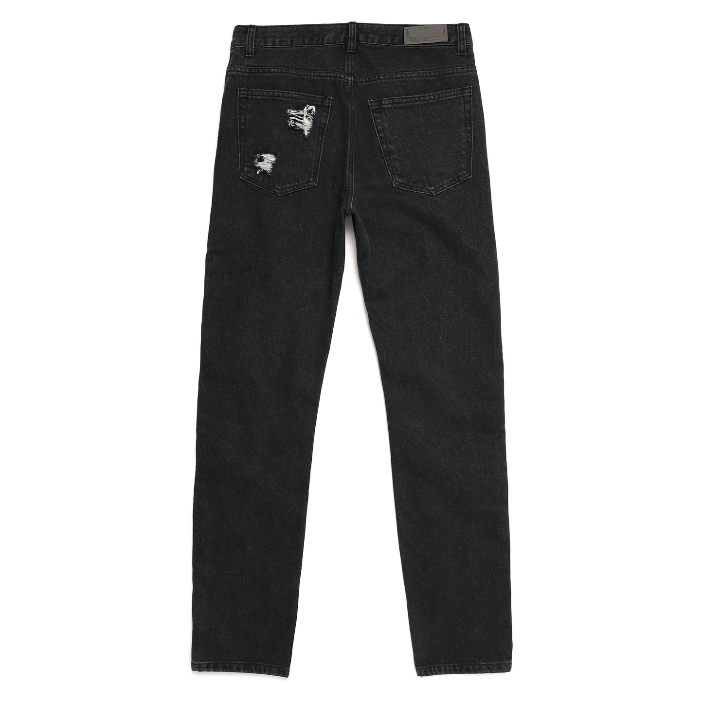21 DAMAGE DENIM PANTS / BLACK