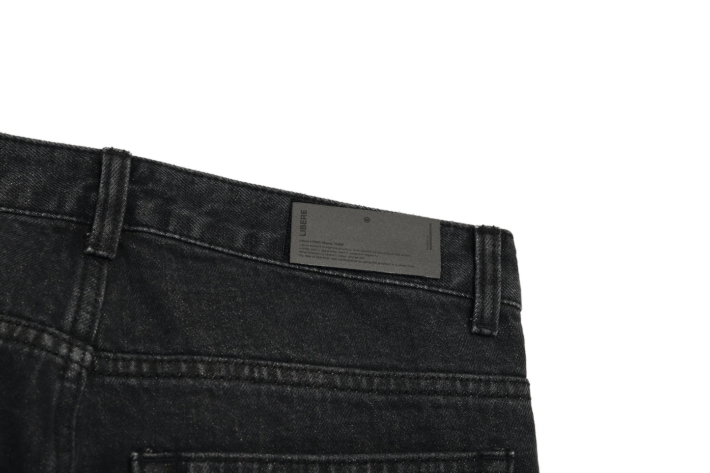 21 DAMAGE DENIM PANTS / BLACK