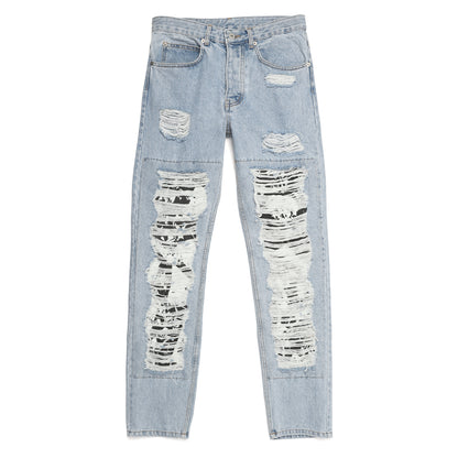 21 DAMAGE DENIM PANTS / SKY BLUE
