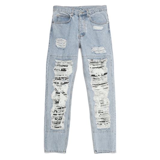21 DAMAGE DENIM PANTS / SKY BLUE