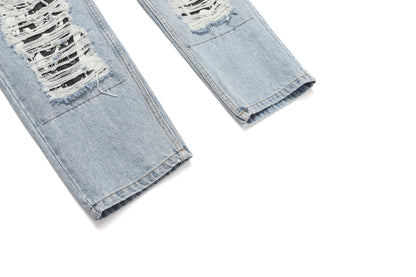 21 DAMAGE DENIM PANTS / SKY BLUE