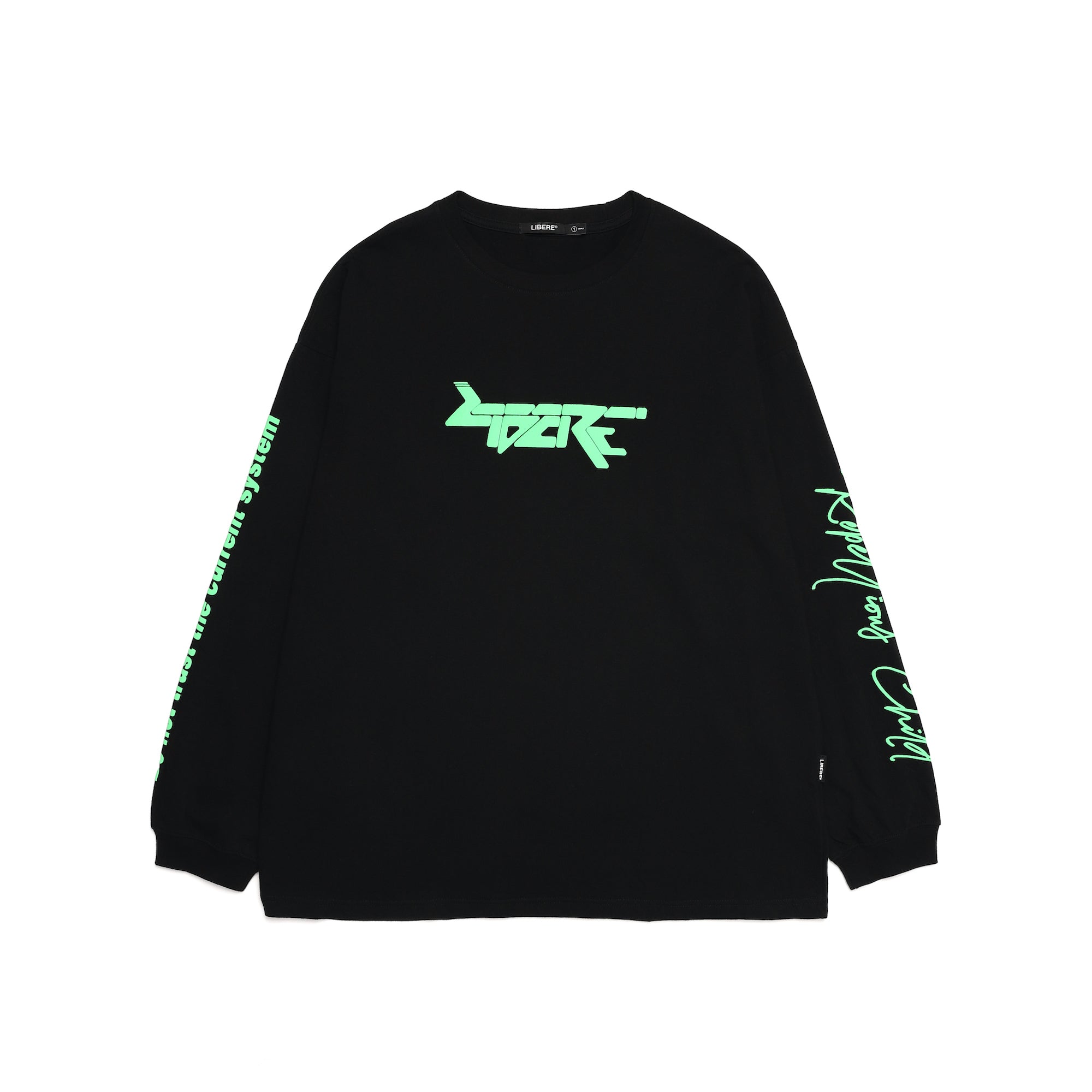 CYBER FONT LOGO LONG SLEEVE / BLACK