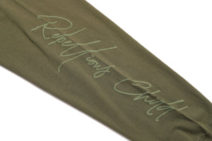 CYBER FONT LOGO LONG SLEEVE / KHAKI