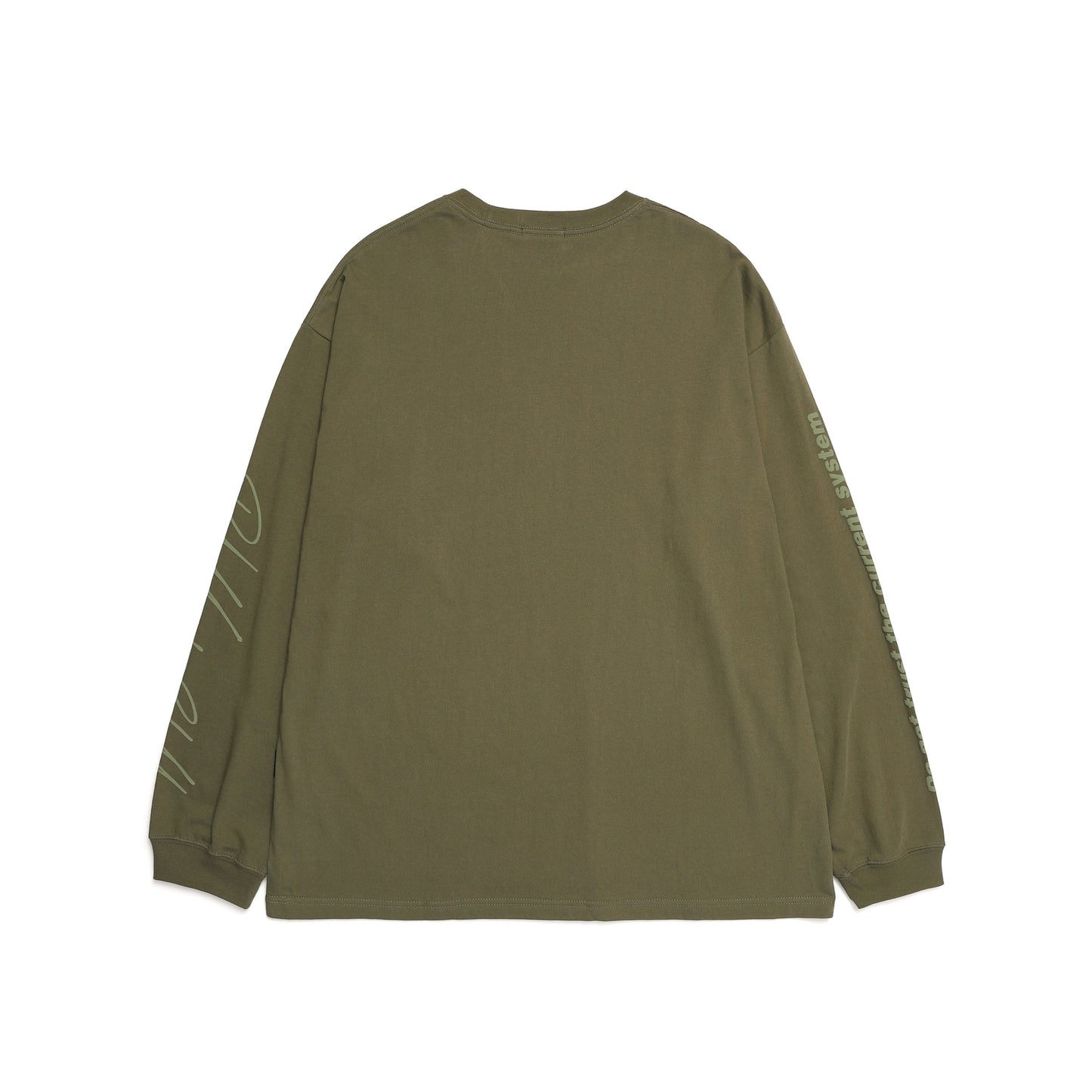 CYBER FONT LOGO LONG SLEEVE / KHAKI