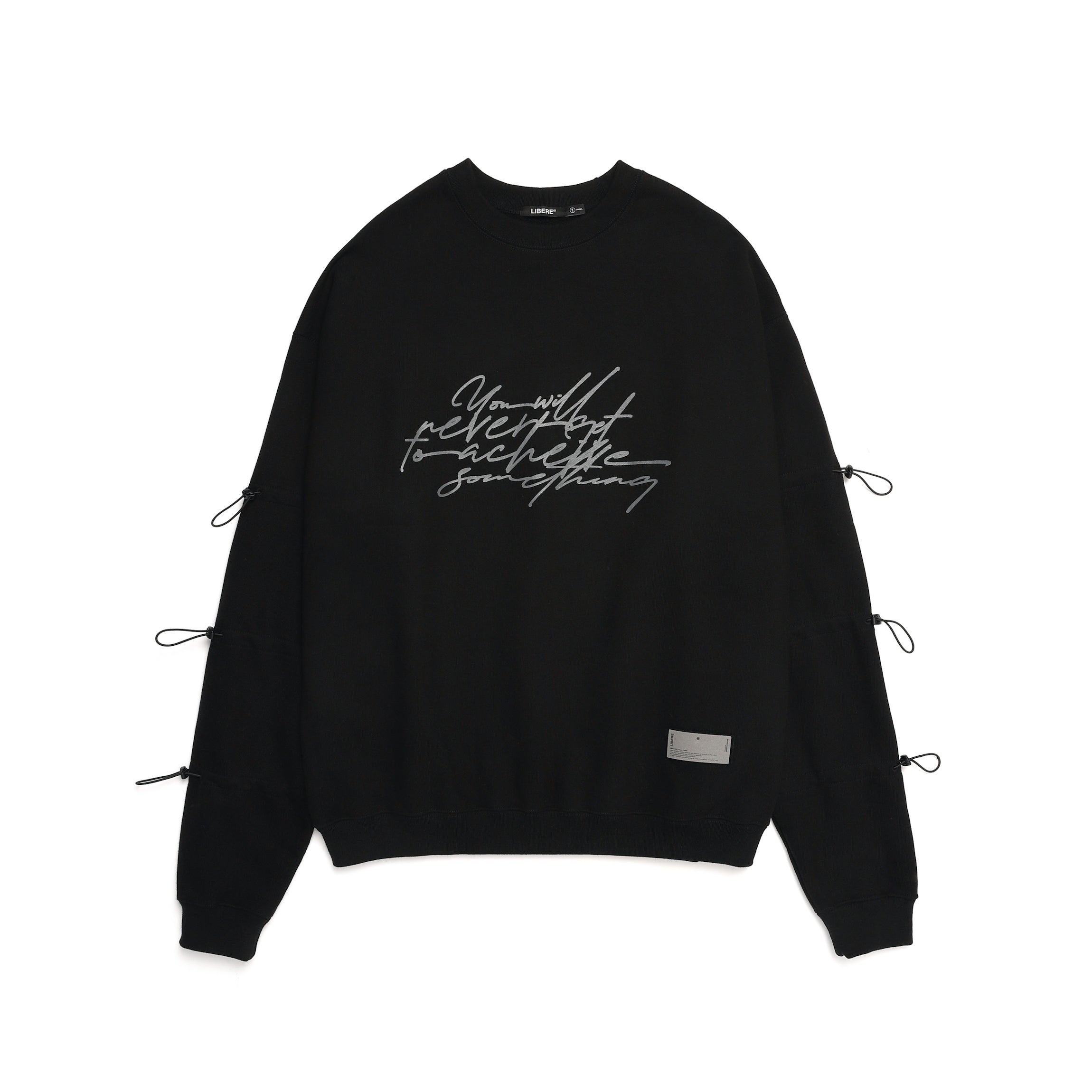 STRING SWEAT SHIRTS / BLACK