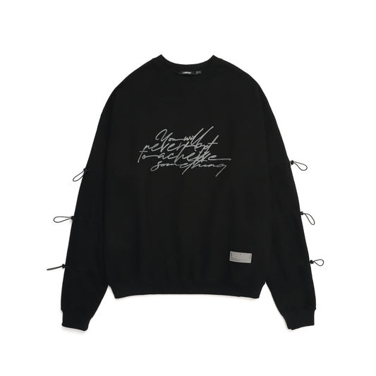 STRING SWEAT SHIRTS / BLACK