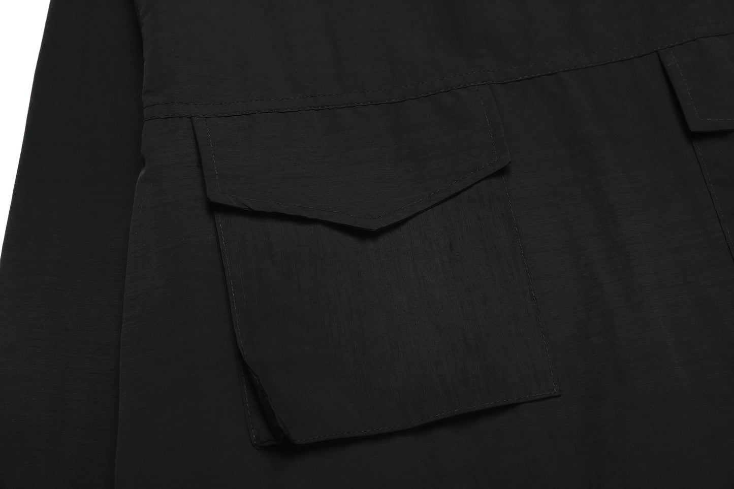 PULL OVER POCKET SHIRTS / BLACK