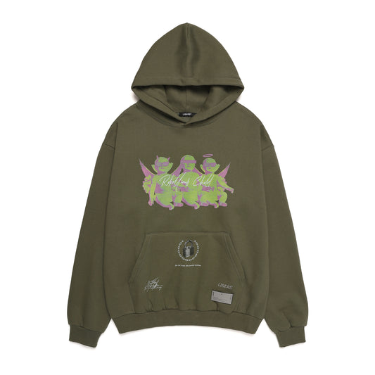 ANGEL BABIES HOODIE / KHAKI