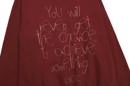 SLOGAN HOODIE / BURGUNDY