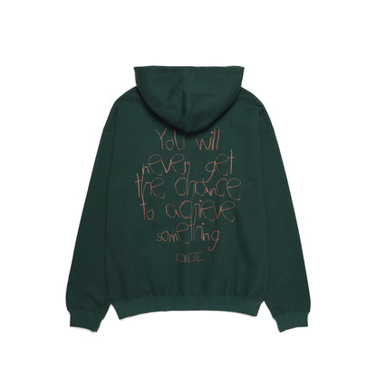 SLOGAN HOODIE / GREEN