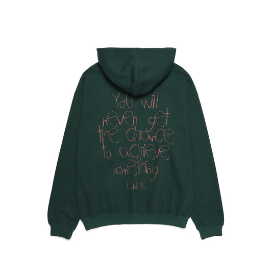 SLOGAN HOODIE / GREEN