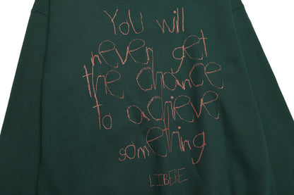 SLOGAN HOODIE / GREEN