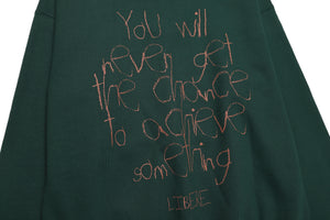 SLOGAN HOODIE / GREEN