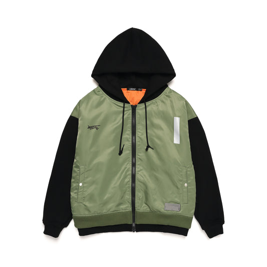 MA-1 MK3 ZIP-UP HOODIE / BLACK
