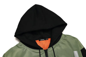 MA-1 MK3 ZIP-UP HOODIE / BLACK