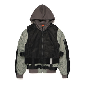 COMBINATION MA-1 JACKET / BLACK