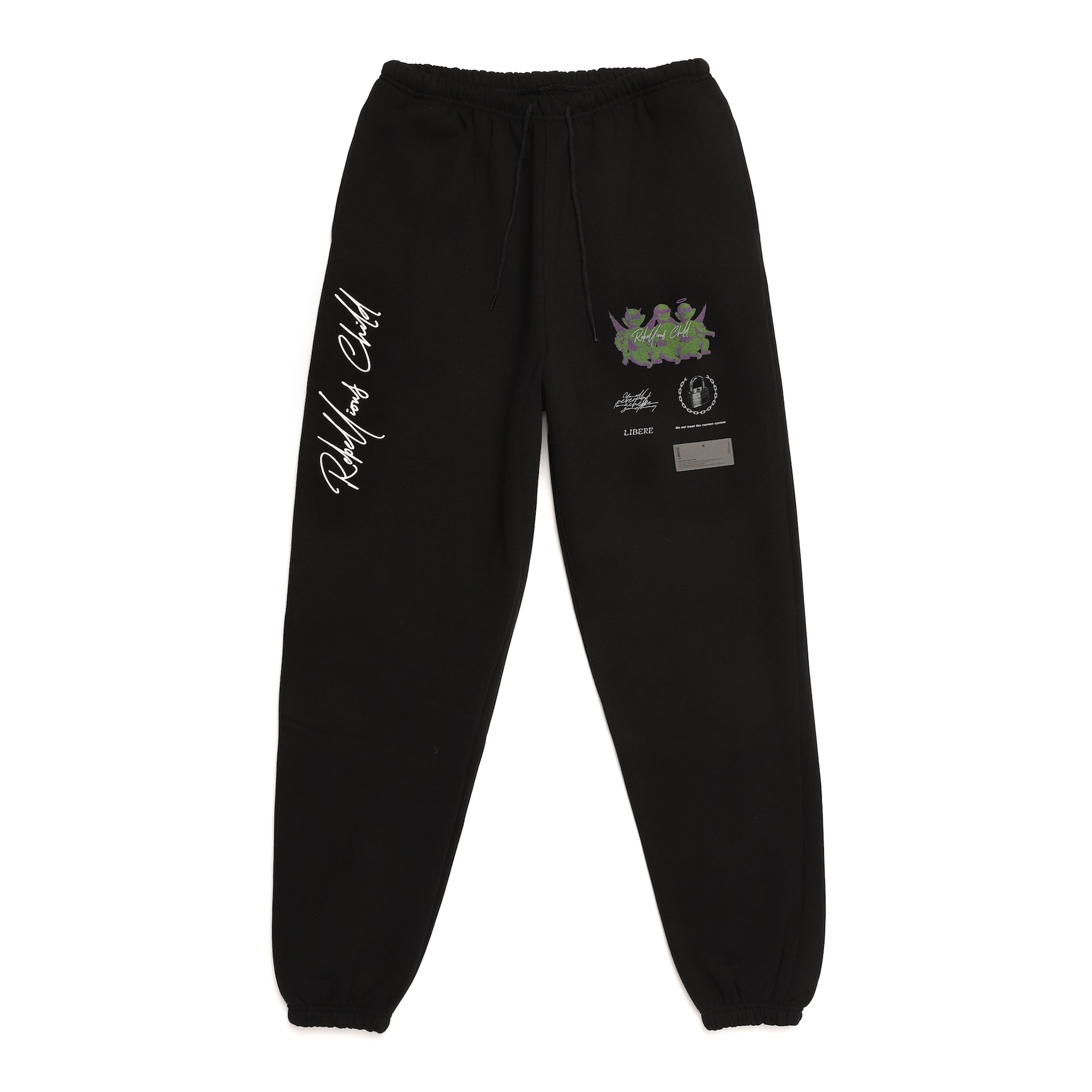 COLLAGE SWEAT PANTS / BLACK