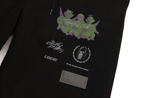 COLLAGE SWEAT PANTS / BLACK