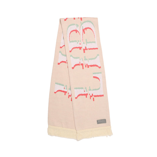 GLITCH LOGO MUFFLER / IVORY