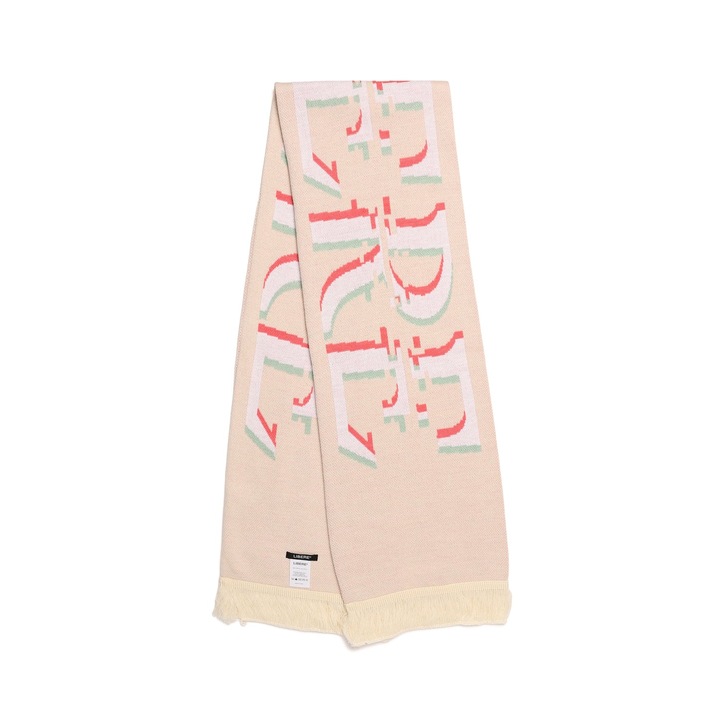GLITCH LOGO MUFFLER / IVORY