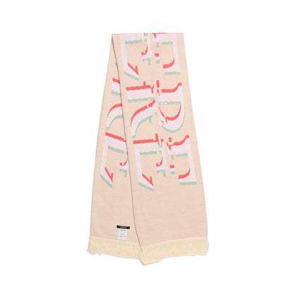 GLITCH LOGO MUFFLER / IVORY