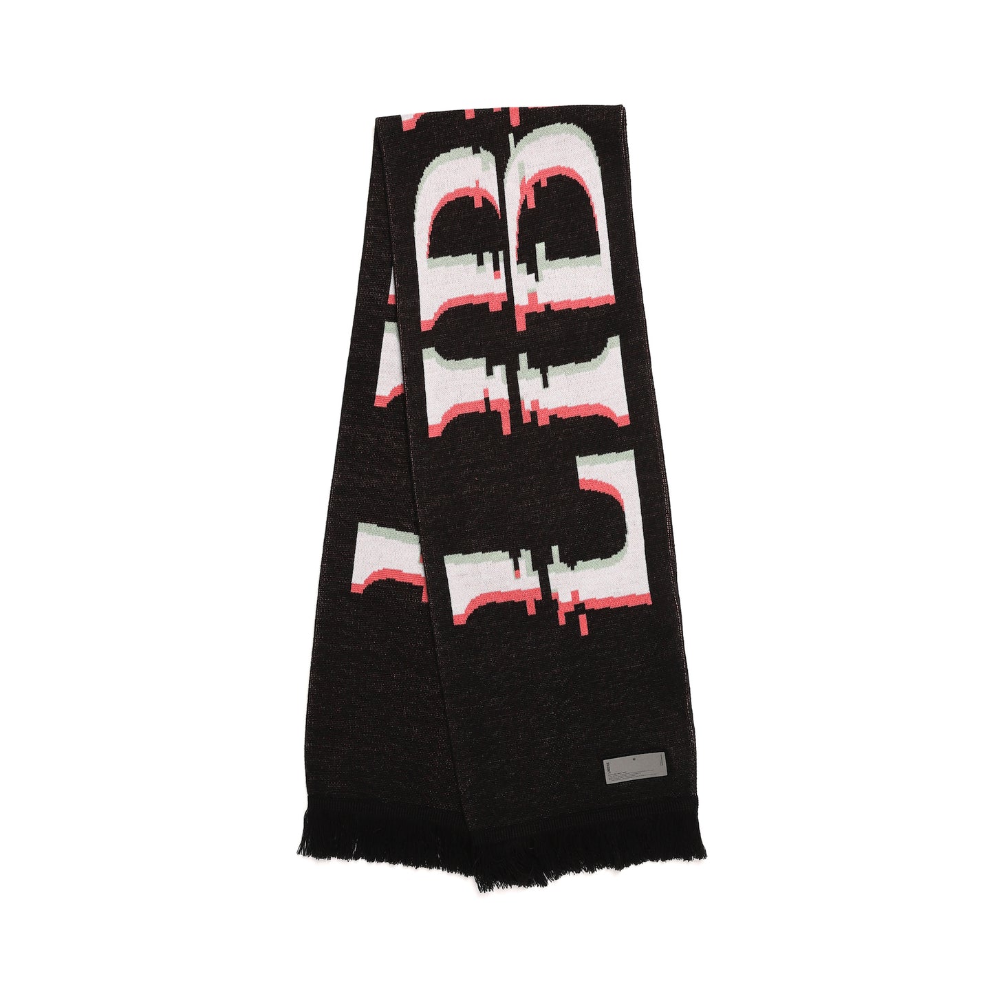 GLITCH LOGO MUFFLER / BLACK