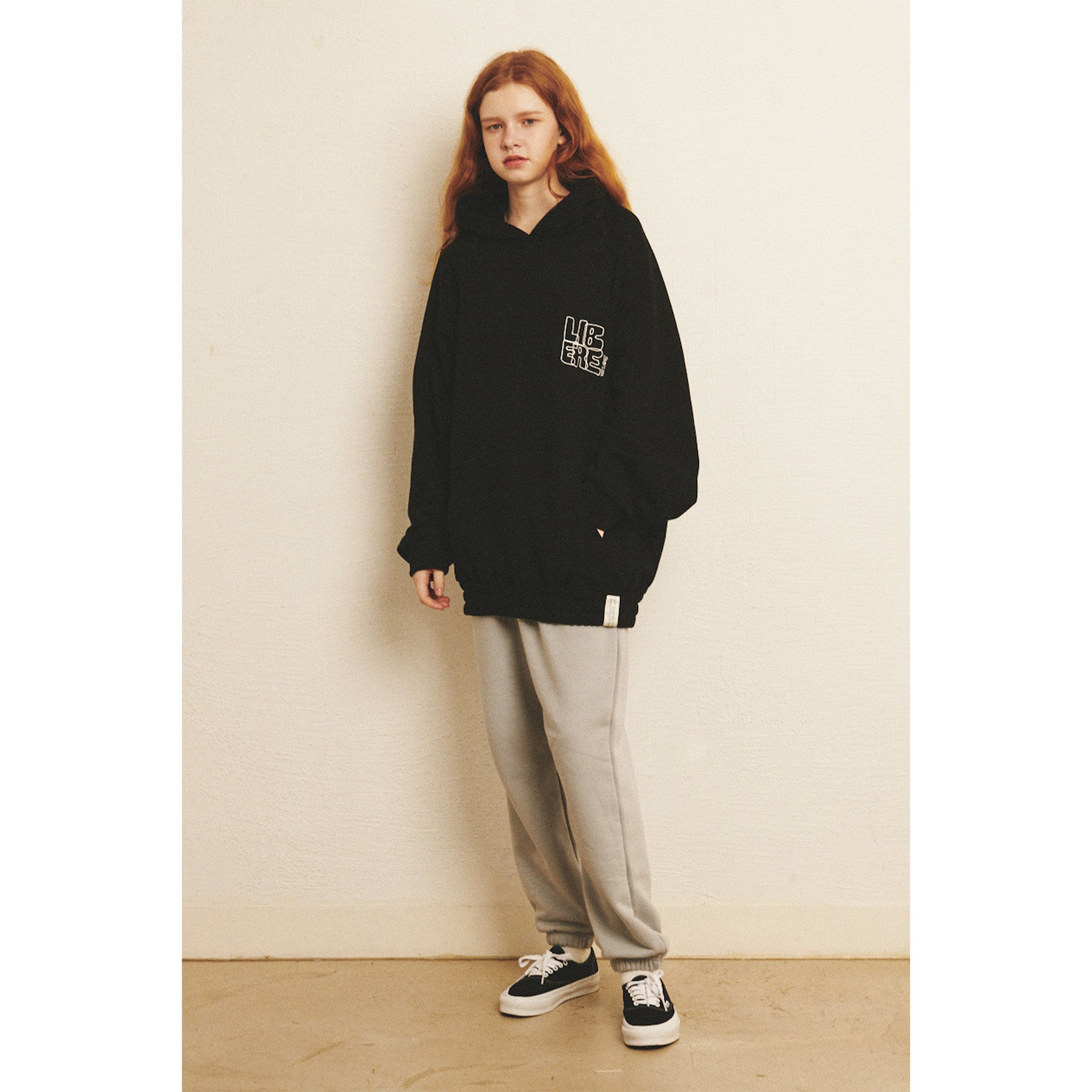 LOGO BANDING HOODIE / BLACK – LIBERE