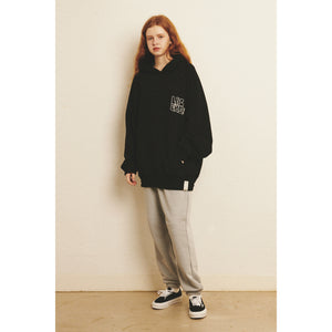LOGO BANDING HOODIE / BLACK