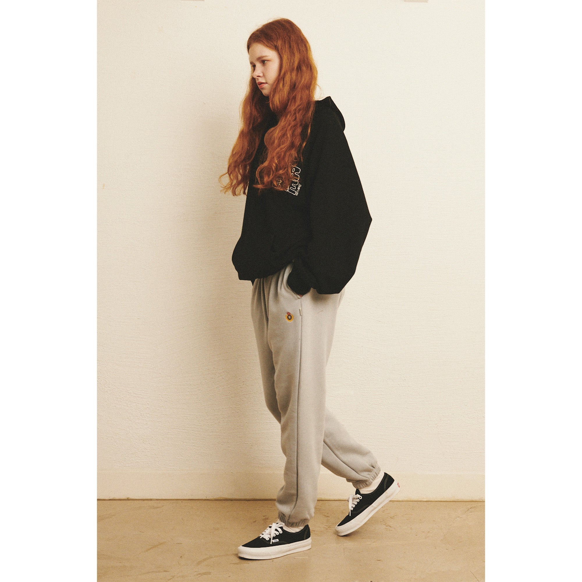 LOGO BANDING HOODIE / BLACK