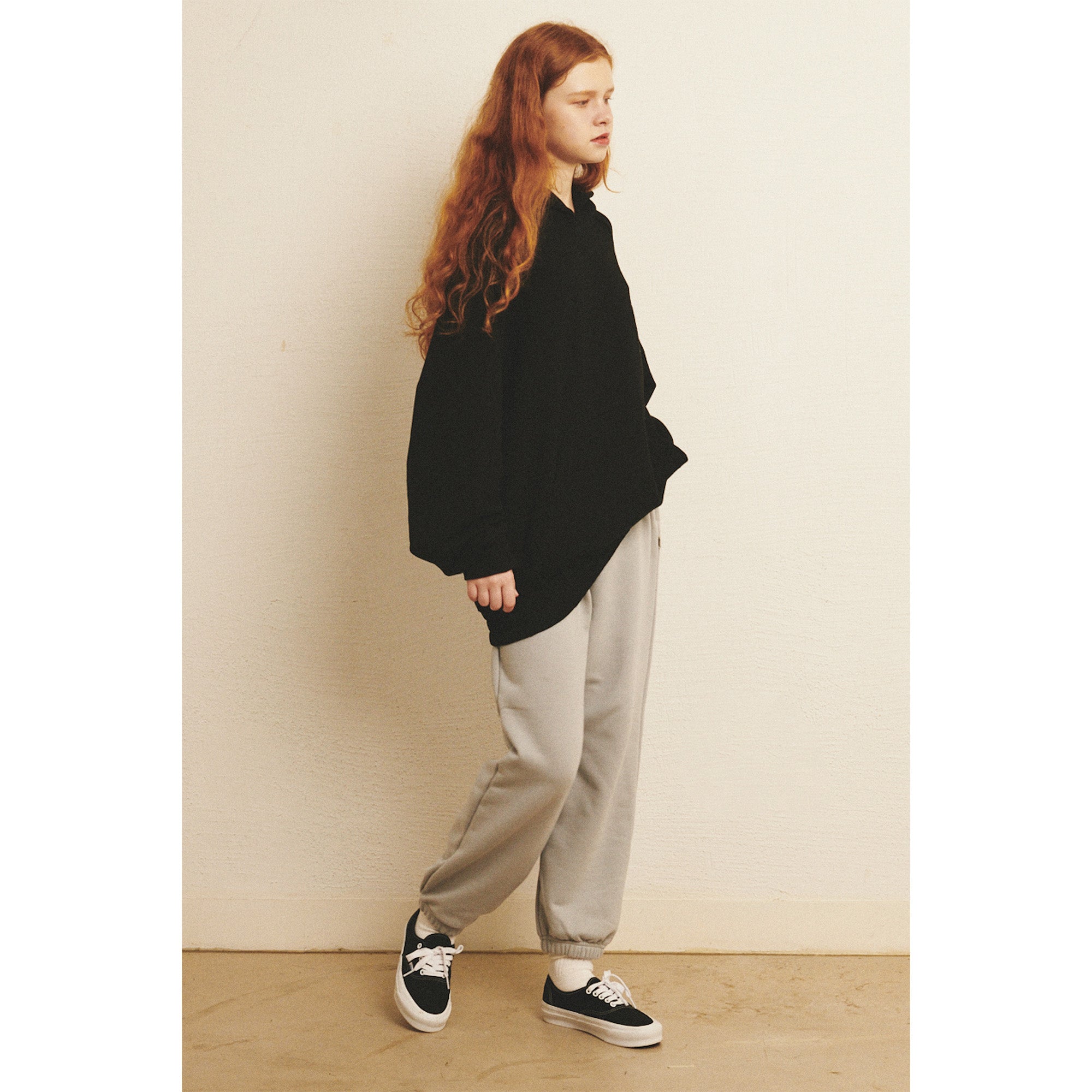 LOGO BANDING HOODIE / BLACK