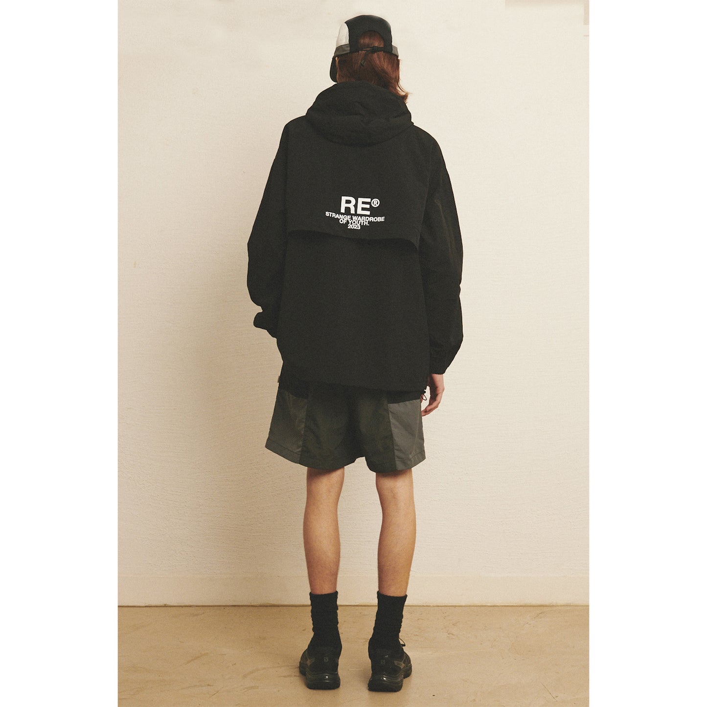 PACKABLE ANORAK JACKET / BLACK