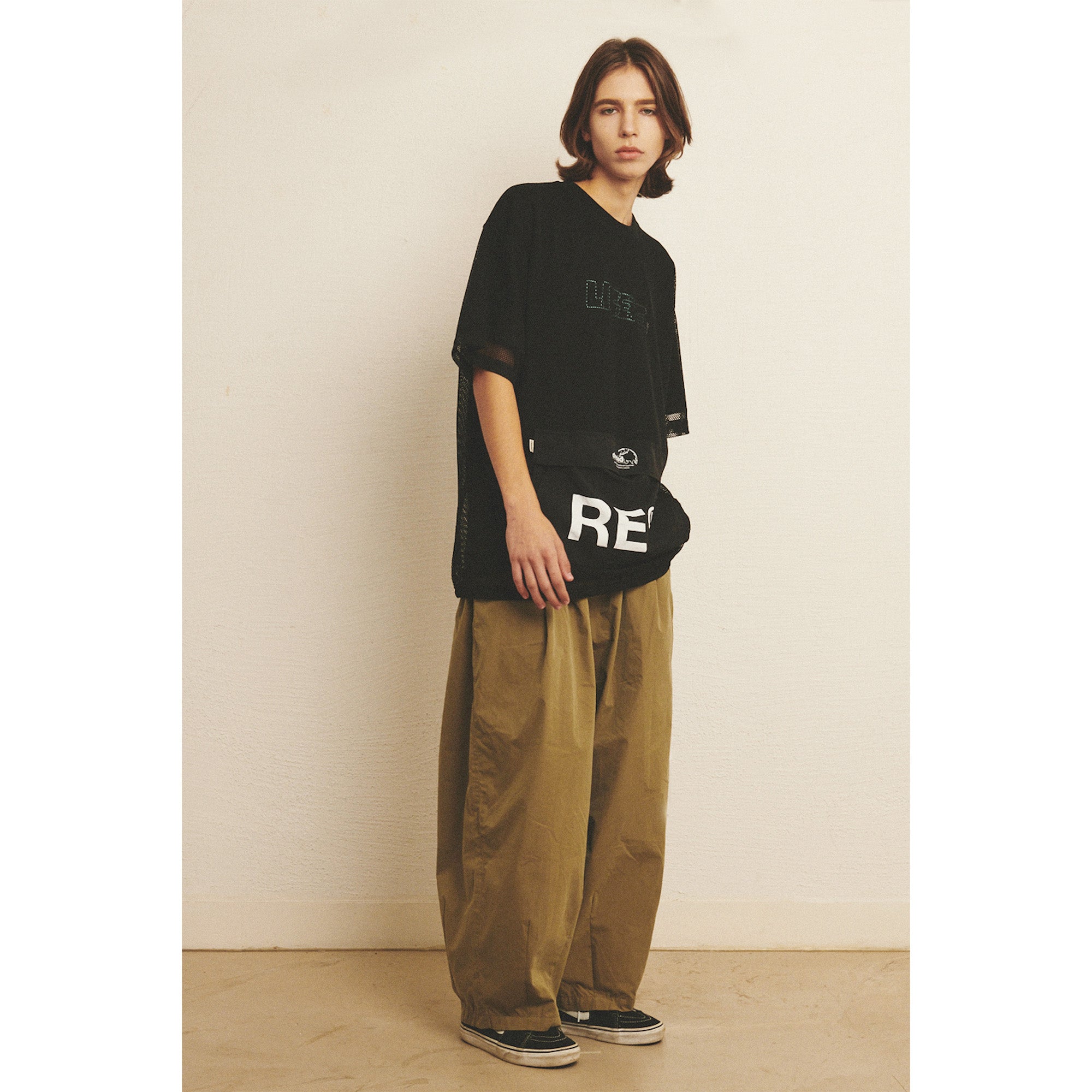 WIDE EASY BALLOON PANTS / OLIVE KHAKI