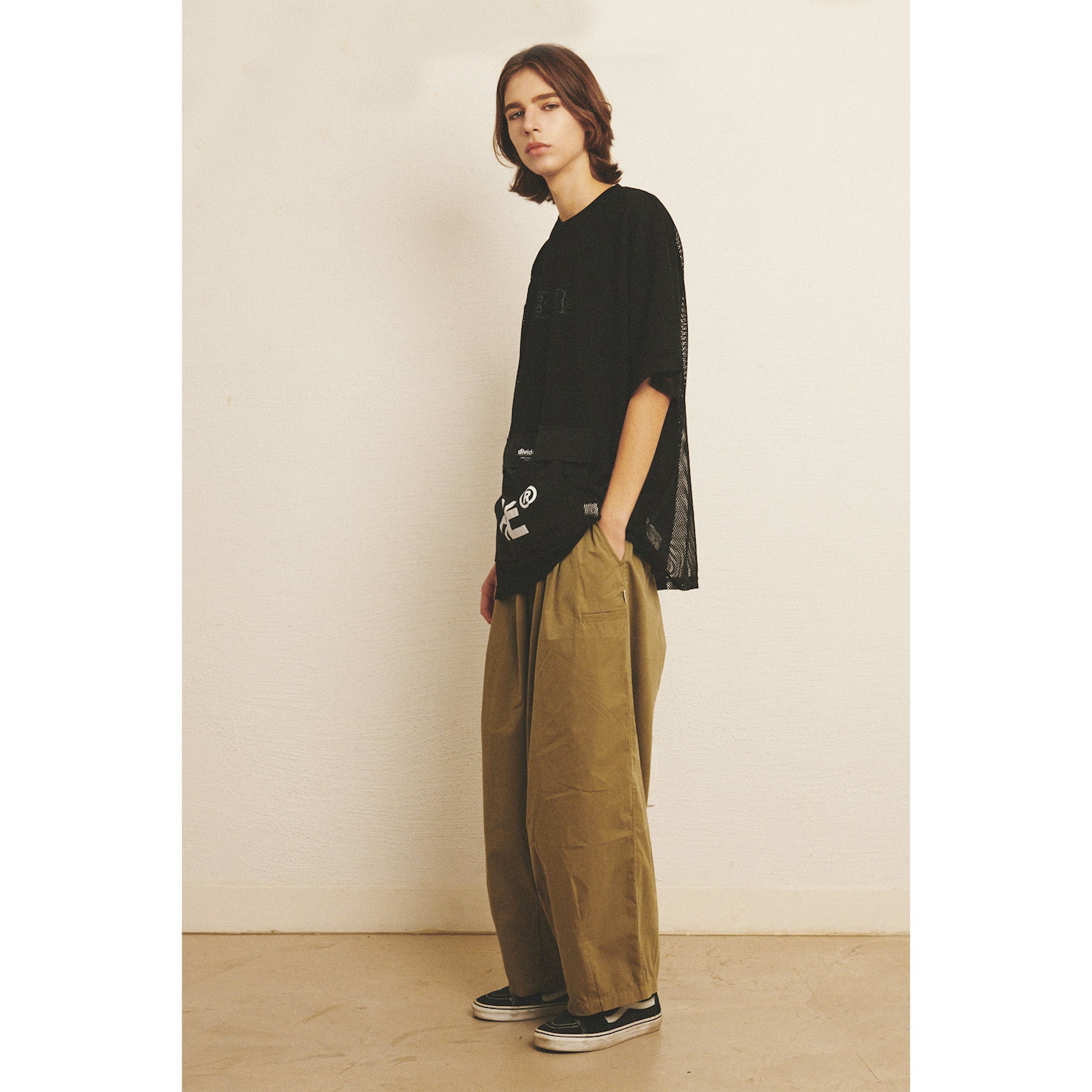 WIDE EASY BALLOON PANTS / OLIVE KHAKI
