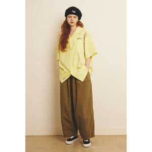 WIDE EASY BALLOON PANTS / OLIVE KHAKI