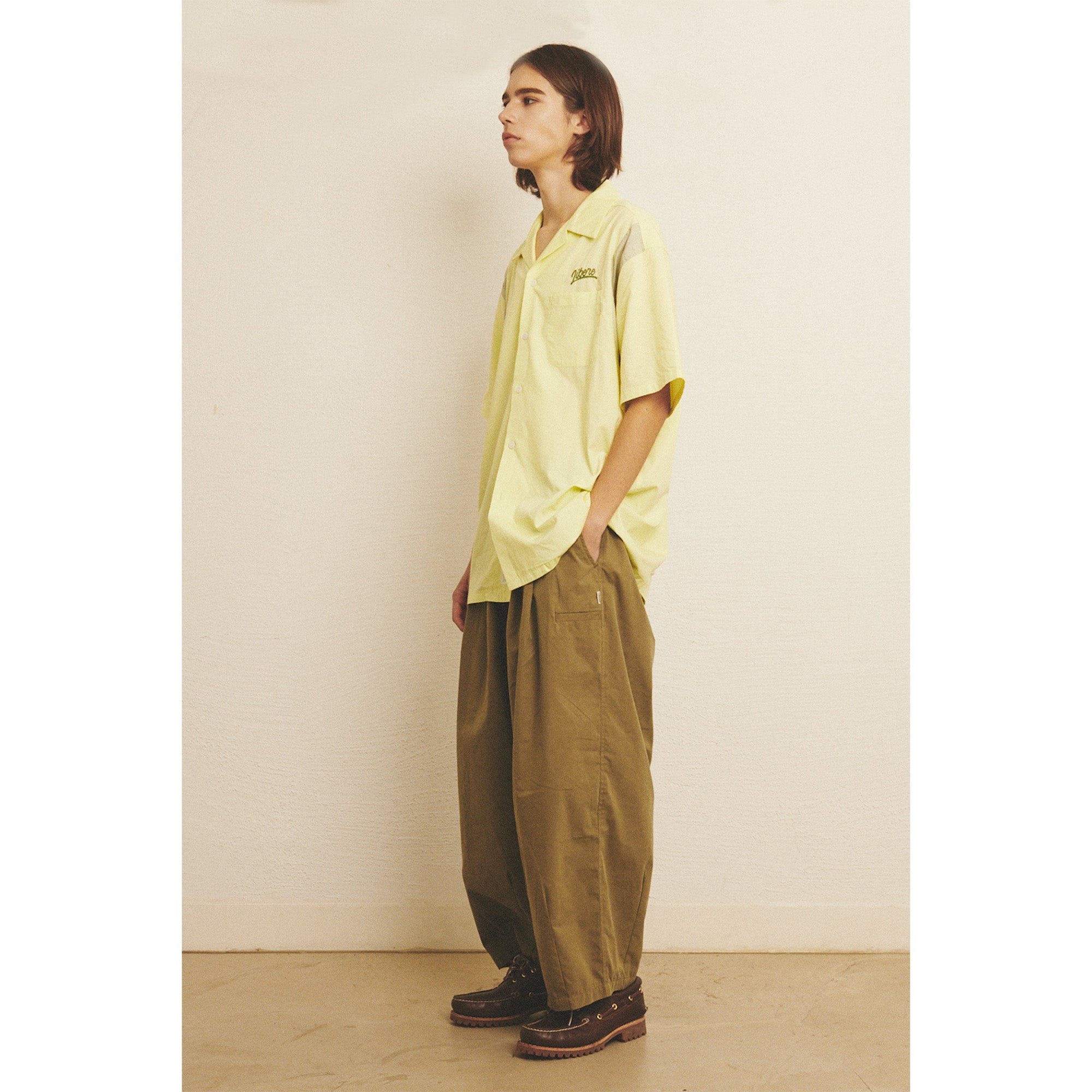 WIDE EASY BALLOON PANTS / OLIVE KHAKI