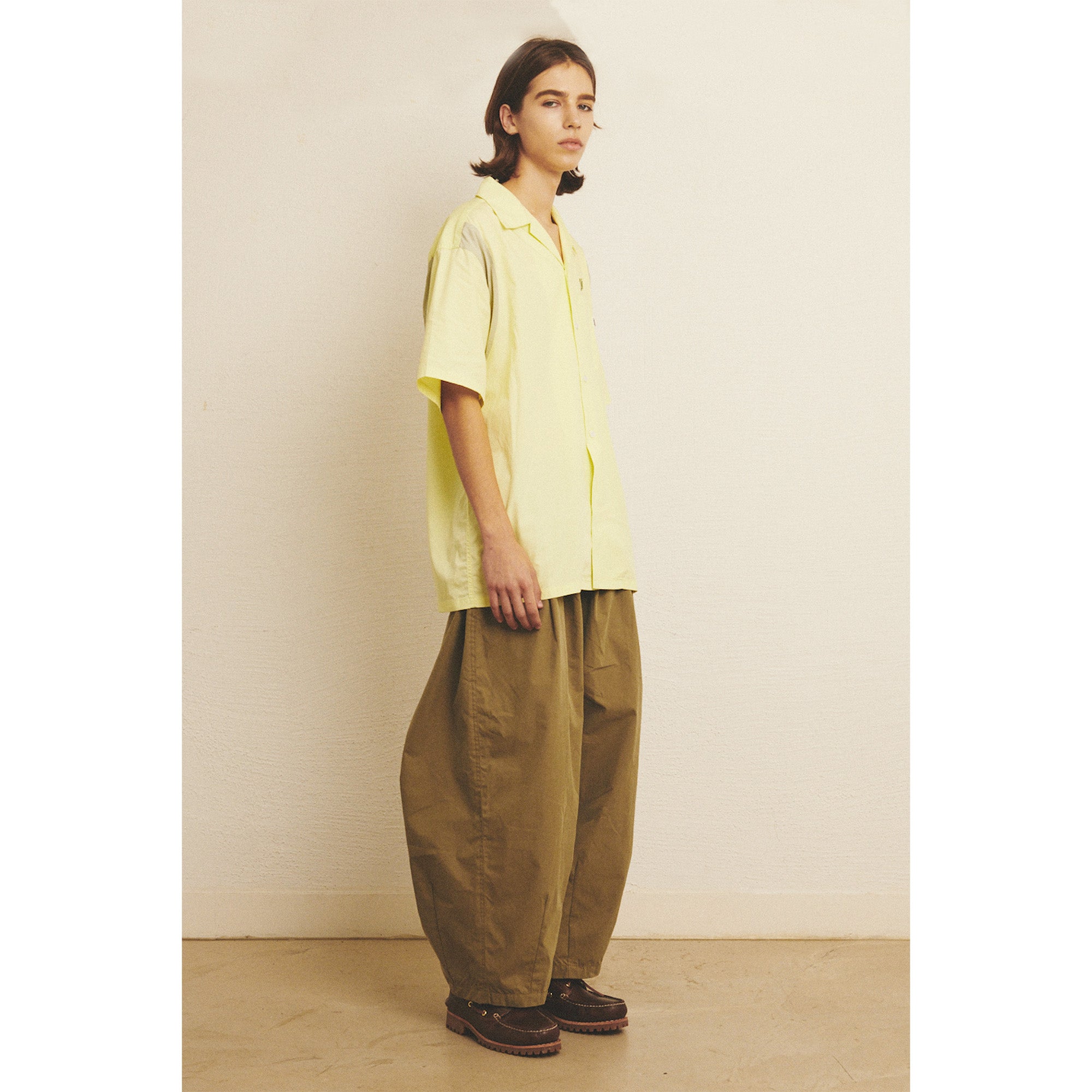 WIDE EASY BALLOON PANTS / OLIVE KHAKI