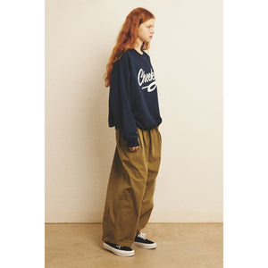 WIDE EASY BALLOON PANTS / OLIVE KHAKI