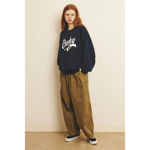 WIDE EASY BALLOON PANTS / OLIVE KHAKI